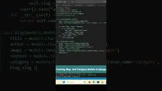 creating Blog and Category Model in Django 