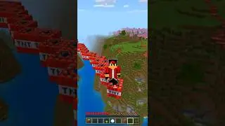 😬Майнкрафт, но подо мной спавнится ТНТ #shorts #minecraft #майнкрафт