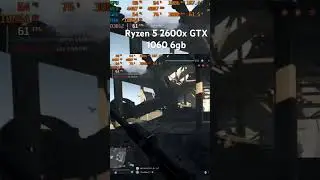 Test Ryzen 5 2600x GTX 1060 6gb Battlefield 5
