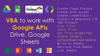 Integrate VBA Project with Google Sheet using GoogleApisVBA Library - Basic Version