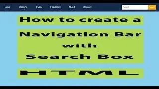 How to create navigation bar  with search box