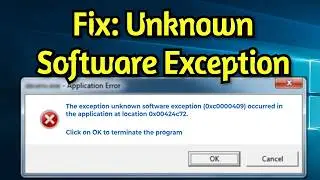 [Fixed] ✔️Error Code 0xc0000409 Exception Unknown Software Exception Error