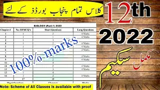 12 class pairing scheme of all subjects 2022 || 2nd year complete and latest pairing scheme 2022