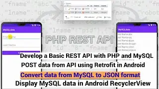 Android Studio | fetch data from MySQL database | converting MySQL database to JSON format