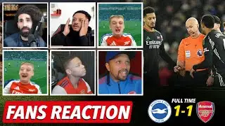 😡 ANGRY ARSENAL FANS  REACTION TO BRIGHTON 1-1 ARSENAL | PREMIER LEAGUE 2024/2025