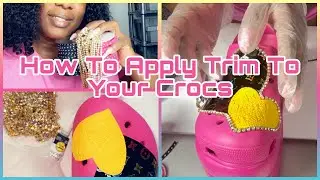 How to apply trim to your crocs & faux leathers 🩷