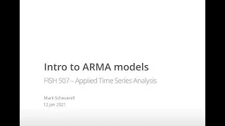 ATSA21 Lecture 3: Intro to ARMA models