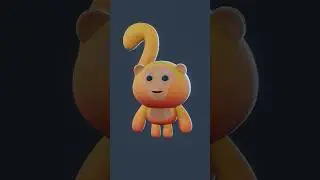 Stylized Cute Cartoon Monkey in Blender
