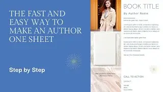 Make an Author One Sheet Step by Step | Enhance Your Author Brand with Canva