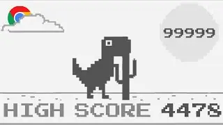 Challenging Dinosaur Run To The Maximum 99999 Ends With New High Score ► 4478 In Dino T-Rex Game