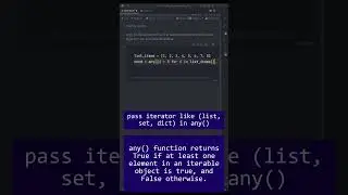 Python any() function use 
