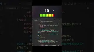 Add & Subtract Counter with Progress Bar | HTML, CSS & JavaScript | Preview #coding #shorts