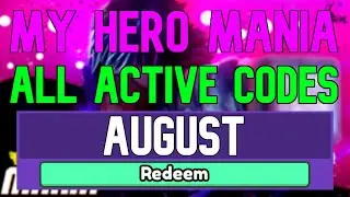 ALL NEW AUGUST 2022 CODES FOR My Hero Mania! ROBLOX WORKING My Hero Mania CODES