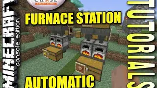 Minecraft Bedrock - AUTOMATIC FURNACE STATION 🔥 Tutorial 🔥 PS4 , MCPE , Xbox , Windows & Switch