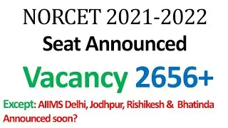 NORCET 2021 -2022  | Post or Vacancy announced for All AIIMS 2021-2022