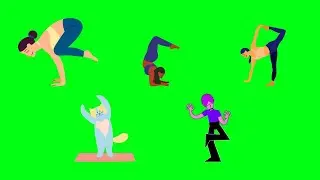 YOGA Animation GREEN SCREEN - Pack #2