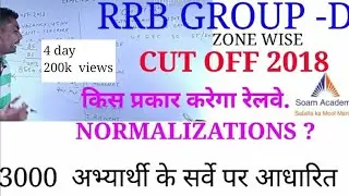 RRB GROUP D EXPECTED CUT OFF  marks 2018