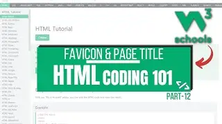 HTML Coding 101: 12  HTML FavIcon | Adding Image on Title Bar | W3Schools HTML Tutorial