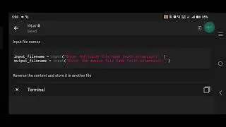 Python Program to Reverse the Content of a File and Store it in Another File