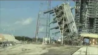 Titan Rocket Umbilical Tower Is Demolished At Cape Canaveral