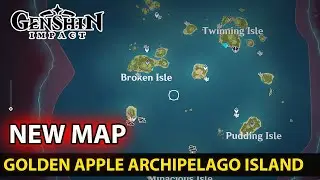 Genshin Impact - New Map Golden Apple Archipelago Island - Summertime Odyssey  Event Full Map