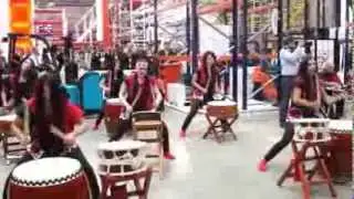 Taiko in-Spiration. Японские барабанщицы в Москве. Выступление на выставке.