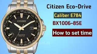 How to set the time and date Citizen Eco-Drive E784 || Perpetual Calendar.