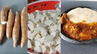 How to make fresh cassava fufu |fresh cassava fufu  |How to cook Sierra Leone cassava fufu