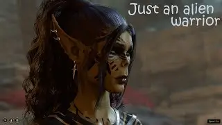 Baldur's Gate 3 - Goblin kid confused, looking at githyanki [Githyanki-Monk]