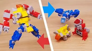 3 Tiny dinosaurs, but when they combine—unstoppable power! - Ultra Dino! #LEGO #MOC #DINOBOT