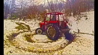IMT 539 u snijegu , ludi traktorista , drift tractor
