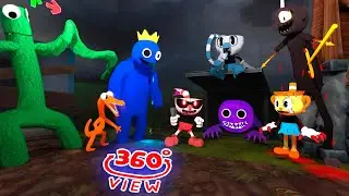 Rainbow Friends Vs Cuphead 360° FNF Animation.