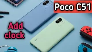 How To Add Clock In Poco C51,Clock Add On Home Screen, Clock Setting In Poco C51,