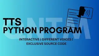 Create a Text to Speech Program in Python