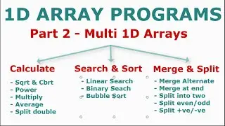 Multi 1D Array programs