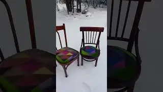 Лоскутное обновление винтажных стульев