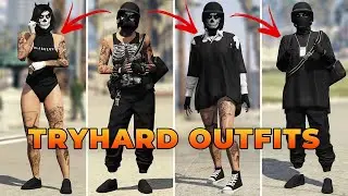 Tryhard GTA 5 Female Outfits with Black Joggers, Belts, IAA Badge & More - No Transfer Glitch!