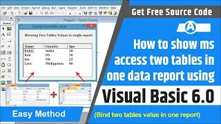 How to show MS access two tables in one data report using visual basic 6 | Join two tables in vb6