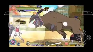 pain and pain 2 vs sakura and naruto/hikuro and deidara vs gaara and kankuro(naruto game psp)
