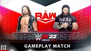 WWE 2K22 AJ Styles vs Roman Reigns - Iron Man Match