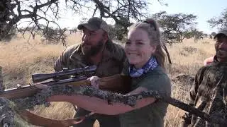 Meat Hunting in South Africa. Sisters' first hunt, accompanied by Mom and Dad.