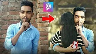 I'm hug with girl photo picsart editing like Photoshop{Rohit editz}