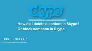 How to block or  remove a contact in Skype