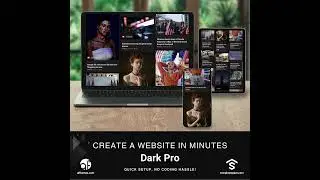 🚀 Create a Website in Minutes with Dark Pro! Effortless One-Click Import, No Coding Required! ✨