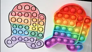Real vs False DIY Among Us pop it fidget toys, Make DIY Pop it