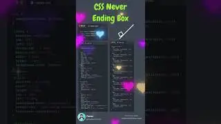 CSS Never Ending Box | Amazing CSS Animation 😍😍😍 *Source Code*