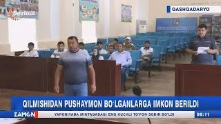 Qilmishidan pushaymon boʻlganlarga imkon berildi