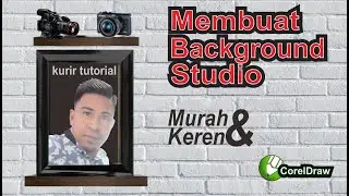cara membuat atau mendesain background studio youtube yang murah dan keren- coreldraw