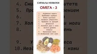 Сигналы нехватки ОМЕГА 3