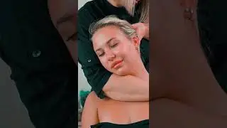 Sensual asmr massage of scalp, neck and shoulders massage 
